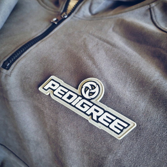 Pedigree SW | Sueded Zipneck Hoodie with 3D PVC Patches - Picture 4 of 6